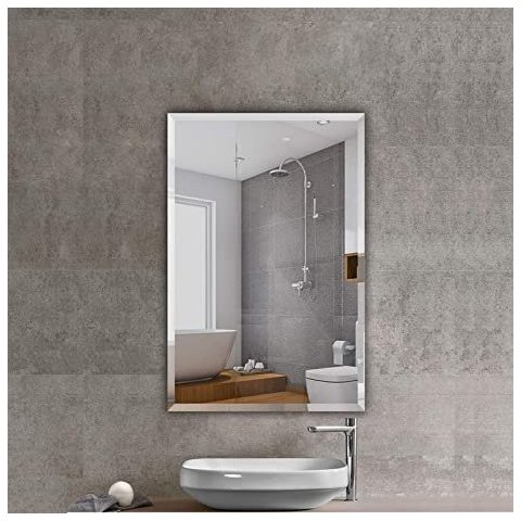 Espelho Lapidado Com Bisotê - 30x60cm