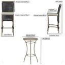 Ver imagem 2 de Mesa Bistrô com 4 Banquetas Roma Fendi Corda Náutica Estofado 3 Trama Original