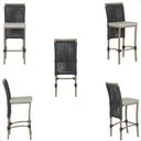 Ver imagem 5 de Mesa Bistrô com 4 Banquetas Roma Fendi Corda Náutica Estofado 3 Trama Original