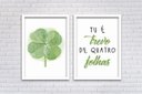 Ver imagem 2 de Conjunto Quadros Decorativos 2 pçs mdf 20x30 Trevo 4 folhas - Moldura Branca