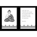 Ver imagem 1 de Conjunto Quadros Decorativos 2 peças 40x60 Buda - Moldura Preta Fundo Branco