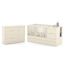 Ver imagem 1 de Jogo de Quarto Infantil Tutto New Cômoda com Porta e Berço Multifuncional Formare Off White - Matic