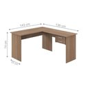 Ver imagem 2 de Mesa em L para Escritório Mesa em L com Gaveta Mantel Montana Moderno 2 Gavetas MDP