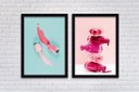 Ver imagem 2 de Conjunto Quadros Decorativos 2 peças 20x30 Esmalteria - Moldura Preta