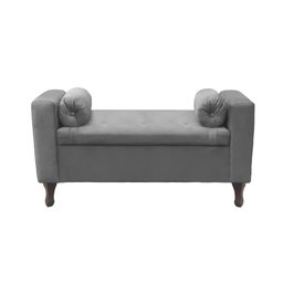 Recamier Bau Rico 140x Suede Cinza - Majú Decor - 2