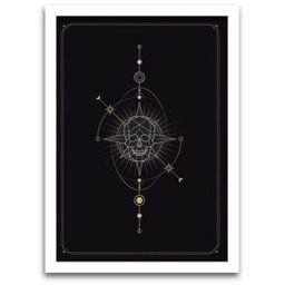Conjunto Quadros Decorativos 3 peças MDF 30x40 Astrologia - Moldura Branca - 2