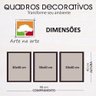 Conjunto Quadros Decorativos 3 peças MDF 30x40 Formas 2 - Moldura Preta - 5
