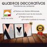 Conjunto Quadros Decorativos 3 peças MDF 30x40 Formas 2 - Moldura Preta - 6