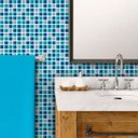 Ver imagem 1 de Adesivo de Azulejo Pastilhas Tons de Azul 60x120cm