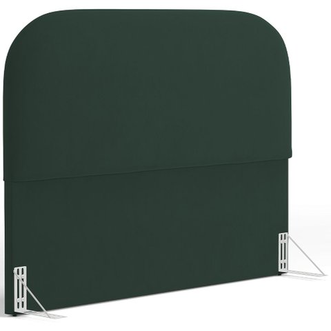 Cabeceira Cama Box Queen 160cm Orgânica Lanna W01 Suede Verde Musgo