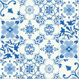 Adesivo de Azulejo Clássico Azul 1 60X120cm - 2