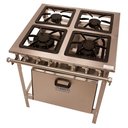 Ver imagem 1 de Fogão 4 Bocas 2 Duplas Inox com Forno Stand Metal Brey 104-F 2D I