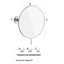 Ver imagem 2 de Espelho EA-L 8 - Redondo - E6540 - Cromado
