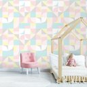 Ver imagem 1 de Papel de Parede Formas Abstratas Coloridas 59x300