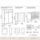 Ver imagem 6 de Quarto de Bebê Flora Guarda Roupa 2 Portas de Correr Cômoda Berço Colchão 130x70 D18 Qmovi