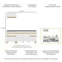 Ver imagem 4 de Armário de Cozinha Compacta 220cm Veneza Multimóveis V2074 Branco/Dourado