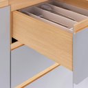 Ver mais imagens de Armário de Cozinha 8 Peças Cp02 com Ilha Pierre Carvalho/cinza L01 - Mpozenato