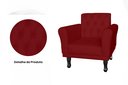 Ver imagem 2 de Poltrona Decorativa Classic Suede Marsala Pés Madeira Mz Decor