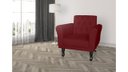 Ver imagem 4 de Poltrona Decorativa Classic Suede Marsala Pés Madeira Mz Decor