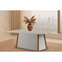 Ver imagem 5 de Conjunto Sala de Jantar Tilia C/ Tampo Madeirado C/ Vidro Canto Curvo 180x90cm e 6 Cadeiras Havana