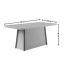 Ver imagem 2 de Conjunto Sala de Jantar Tilia C/ Tampo Madeirado C/ Vidro Canto Curvo 180x90cm e 6 Cadeiras Havana