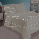 Ver imagem 4 de Edredom Casal Queen 6 Peças Leve para Verão Função Cobre Leito Bege Casa Dona