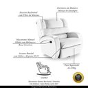 Ver mais imagens de Poltrona do Papai Sala de Cinema Reclinável Manchester Glider Manual Giratória Pu Branco