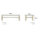 Ver imagem 3 de Mesa de Centro Dom Off White/Amêndoa - Jowanel