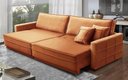 Ver imagem 1 de Sofá Cama Retrátil e Reclinável 2,10m com Molas Cancún Veludo Mirra Decor