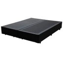 Ver imagem 1 de Base Box Casal Bipartido Sintético Preta - 42x138x188