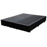 Base Box Queen Bipartido Sintético Preta - 42x158x198 - 1