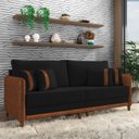 Ver imagem 2 de Sofá 2 Lugares Living 172cm Pé Madeira Valença Marrom/veludo K01 - D’Rossi