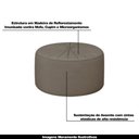 Ver imagem 3 de Puff Decorativo Sala De Estar Round Veludo Bege - Gran Belo
