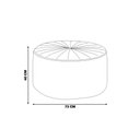 Ver imagem 2 de Puff Decorativo Sala De Estar Round Veludo Bege - Gran Belo