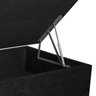 Base Box Baú Solteiro Suede Preta - 45x78x188 - 2