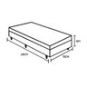 Base Box Baú Solteiro Suede Preta - 45x78x188 - 4