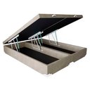 Ver imagem 2 de Base Box Baú King Bipartido Suede Bege