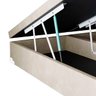 Base Box Baú King Bipartido Suede Bege - 3