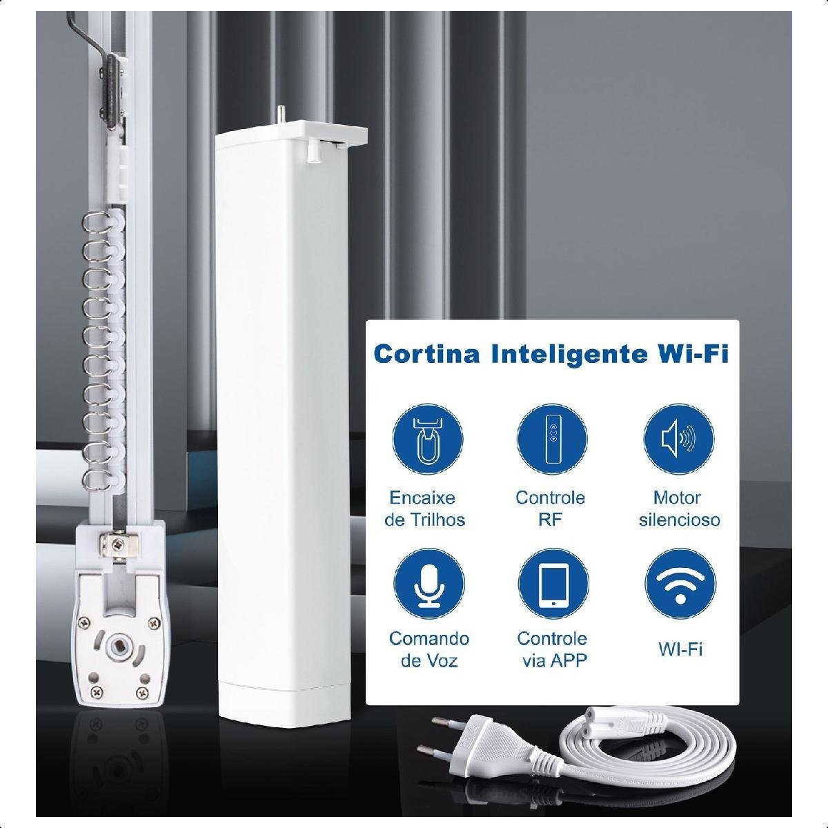 Cortina Inteligente Novadigital C-gm42 Wi-fi Controle Remoto - 3