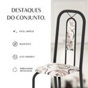 Ver imagem 7 de Conjunto Sala de Jantar com 4 Cadeiras Lívia Preto/Arabesco