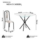 Ver imagem 3 de Conjunto Sala de Jantar com 4 Cadeiras Lívia Preto/Arabesco
