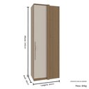Ver imagem 3 de Guarda Roupa Modulado 01 Porta Deslizante 245cm Canto Reto Setiba
