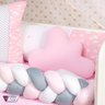 KIT BERÇO CARNEIRINHO TRANÇADO MENINO E MENINA 11 PEÇAS KIT AMERICANO PARA BEBÊ COM EDREDOM E SAIA:R - 4