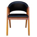 Ver imagem 2 de Cadeira Antonela Base de Madeira Corino Modena: Preto