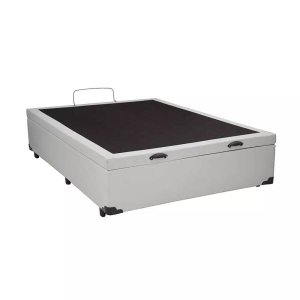 Base Box Baú Viúva Sintético Bege - 45x128x188