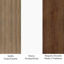 Ver imagem 5 de Gabinete Balcão Armário Banheiro Yara 80cm e Painel c/ Prateleiras - Luciane M01:Branco Lacca e Nogu