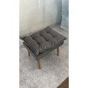 Ver imagem 3 de Puff Opala Cinza Suede - Jrc Móveis