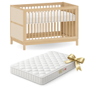 Ver imagem 1 de Berço com Colchão Americano 2 em 1 de Madeira com Palinha Linha Indy Quater