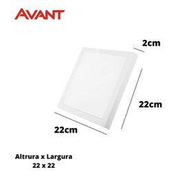 Luminária Plafon Led de Teto Avant Painel Quadrado Sobrepor 18w 110v/220v - 4