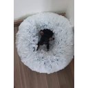 Ver imagem 5 de Cama Nuvem Cachorros e Gatos Pelúcia Luxo M 60x60:Branco com Azul
